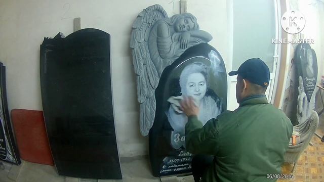 Поэтапное изготовление гранитного памятника с ангелом. смотреть онлайн
