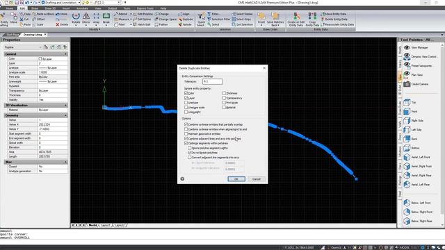 CMS IntelliCAD 9.2 - Simplifying Polylines using OVERKILL command смотреть онлайн
