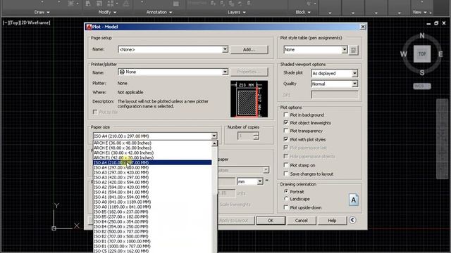 Paper size A1 A2 A3 A4 in AutoCAD смотреть онлайн
