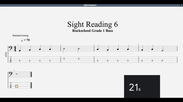 Sight Reading 6 Rockschool Grade 1 Bass смотреть онлайн
