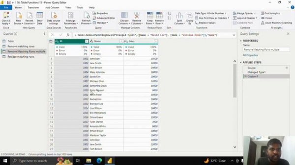 Power Query | M Language | How to Remove or Replace Matching Rows In a Table of Power Query