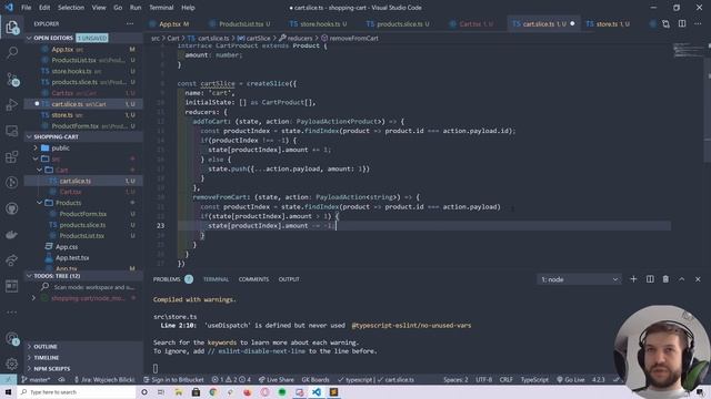 Learn React, Redux and Typescript in 2021 - Shopping Cart Example -Cart Implementation #4 смотреть онлайн