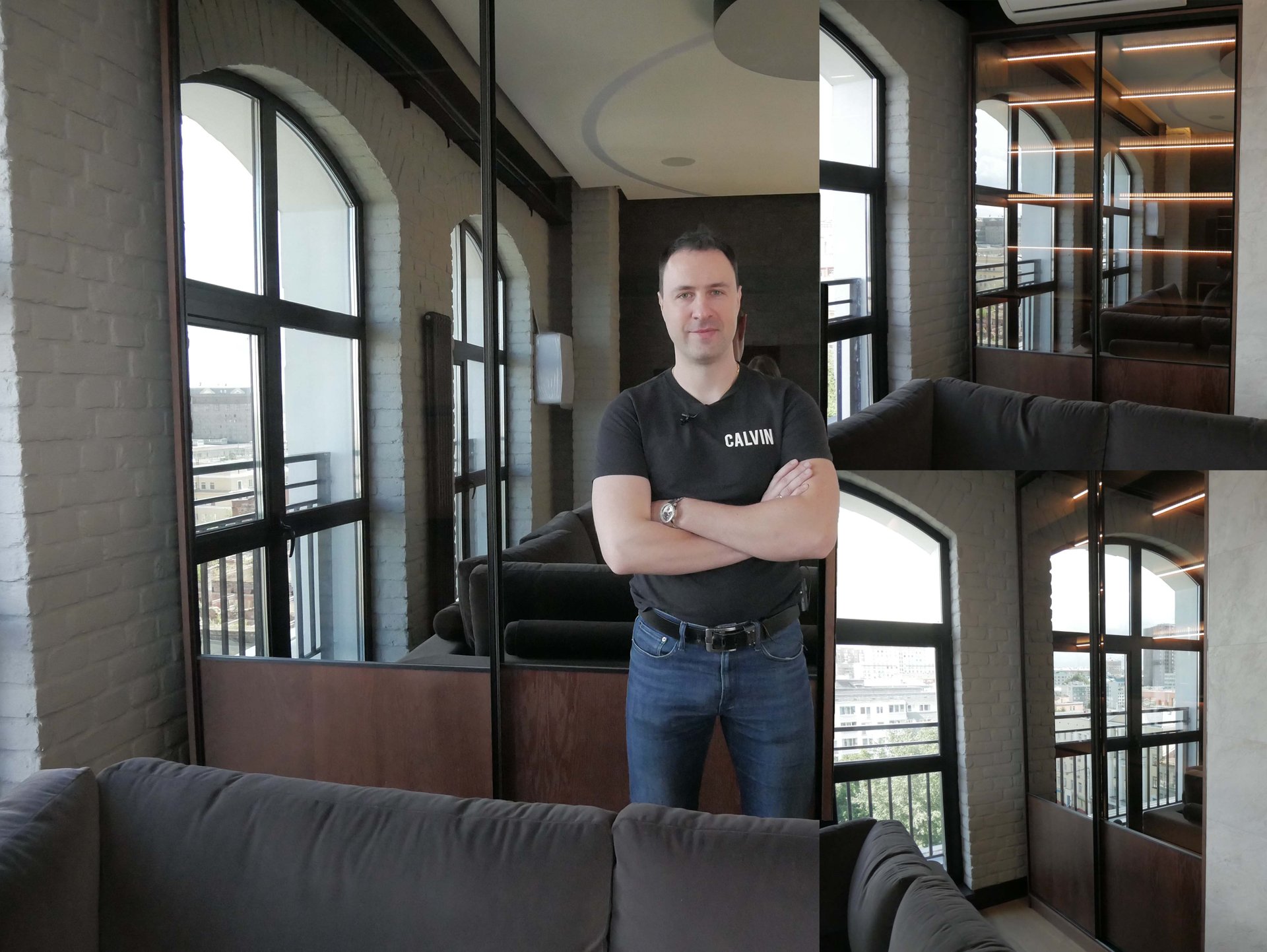 Шкаф - купе может выглядеть стильно. Тонкий профиль, шпон, fenix и стекло STOPSOL смотреть онлайн