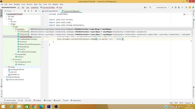 Automation QA Java Interview Questions: Convert list to a map using stream JAVA 8 смотреть онлайн