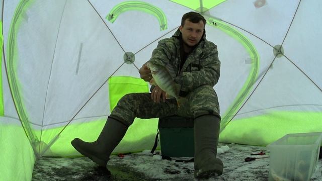 ОКУНЯ КАБАНЧИКИ НЕ ДАЮТ ПОСТАВИТЬ ПЕЧЬ В ПАЛАТКУ! Один за одним окунь на мормышку. смотреть онлайн