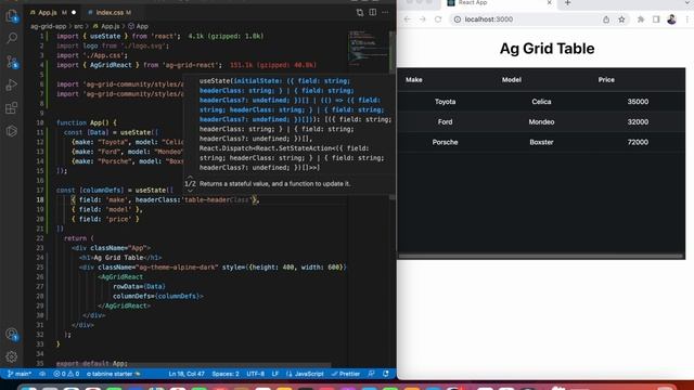 How to add dark theme and Css Styles to Ag Grid Table React смотреть онлайн