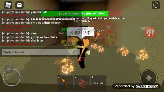 Stupidydumbdumb vs the snow queen | Roblox destroy the snow queen смотреть онлайн
