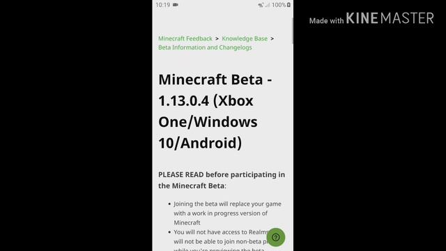 Minecraft Bedrock Edition 1.13.0.4 beta is out but not for Android смотреть онлайн