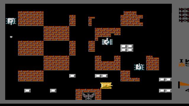 Tank Duel (Battle City Hack) (NES, 1985) Уровень 4 смотреть онлайн