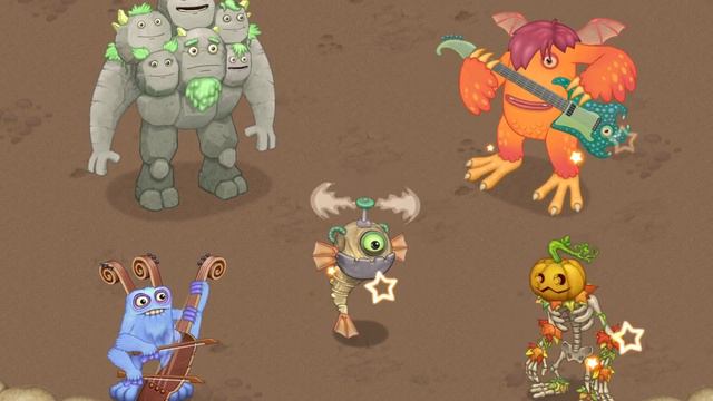 My Singing Monsters | Gold Island - Cybop, Bowgart, Riff, Quarrister, Punkleton (quintet)