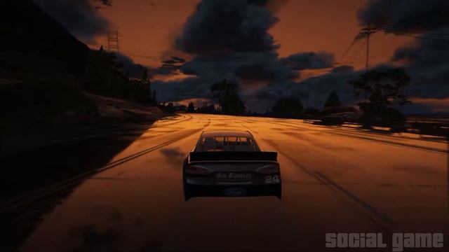 GTA 5 REDUX + ReShade Realistic Graphic Ford Fusion NASCAR 1080p 60fps смотреть онлайн