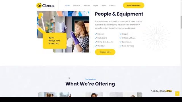 Clenoz - Cleaning Service WordPress Theme house cleaning 12 Website Builder смотреть онлайн