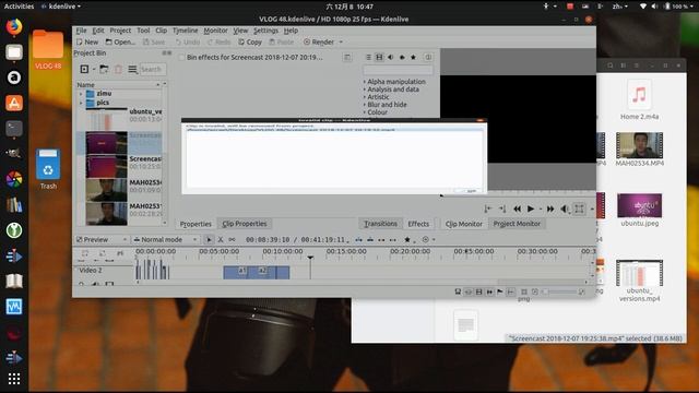VLOG 48 | Kdenlive 遭遇严重BUG | Clip is invalid, will be removed from project смотреть онлайн