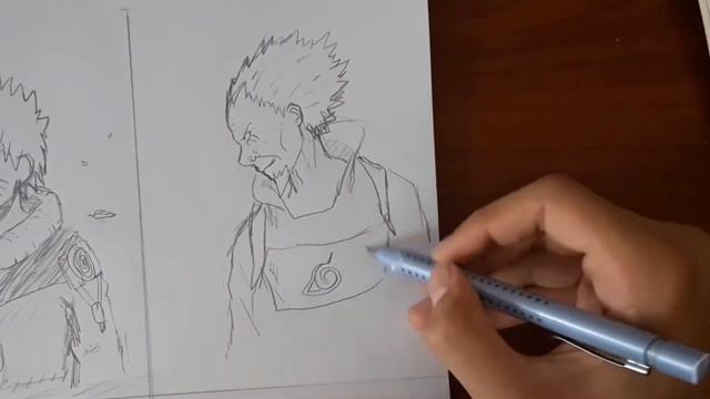 Naruto Sandaime Hokage manga style drawing смотреть онлайн