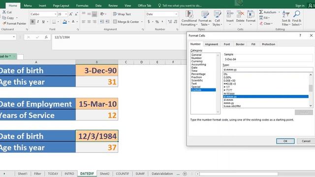 How To Create Your Own Custom Date Format In Excel | Format A Date The Way You Want It смотреть онлайн