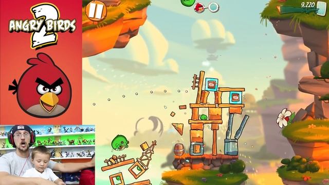 FGTEEV Let's Play ANGRY BIRDS 2! KING PIG BOSS BATTLE / RAINING DUCKS! / BING BONG LAVA RESCUE смотреть онлайн