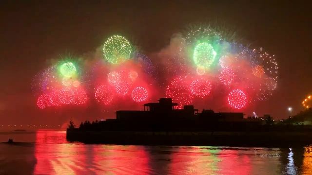 Салют в Казани на день города. С воздуха и земли в 4К. 30 августа 2021 смотреть онлайн