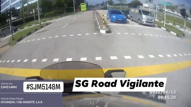 13apr2021 changi south ave 1 #SJM5148M hyundai avante fail to conform to red light signal смотреть онлайн