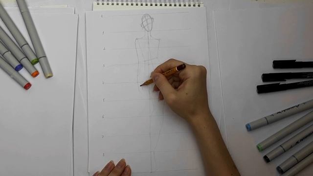 Как построить женскую модель для fashion иллюстрации смотреть онлайн