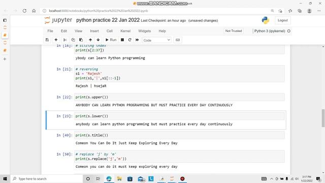Python programming:Quick review of string and list смотреть онлайн