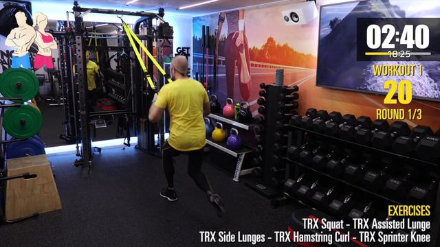 🟡 TRX Class - Leg, Core & Cardio (W3, D3) | Level 1 for Beginners 👍 TRXBLAST 🔥200-300 kcal смотреть онлайн