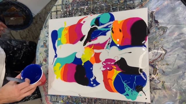 Fun Acrylic Pour Painting With A Marble! смотреть онлайн