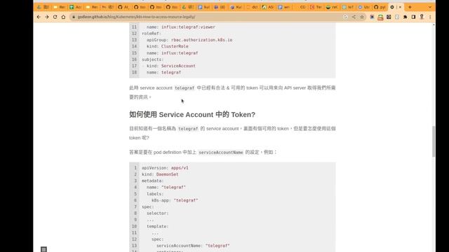 the service account of kubernetes смотреть онлайн