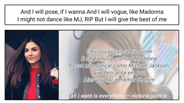 Victorious Cast (Victoria Justice) 'All I Want Is Everything' Lyrics (ENG/PTBR)