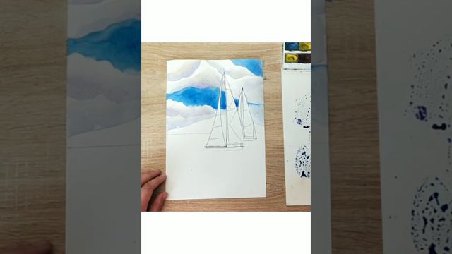 Рисуем Акварелью парусники смотреть онлайн