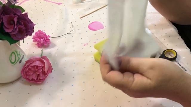 цветы из фоамирана так быстро я никогда еще не делала цветок пиона\FOAMIRAN FLOWERS EASY AND FAST