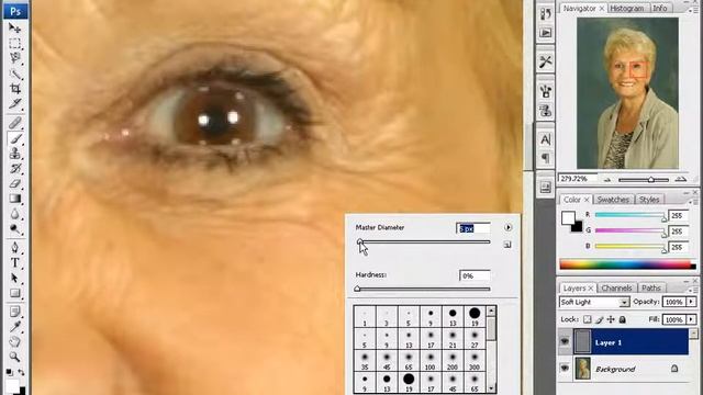 Уроки Фотошоп 20. Убираем морщины смотреть онлайн