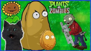 Супер Кот и Растения против зомби #14 БОЛЬШОЙ ПРИЕХАЛ В ГОСТИ К МАЛЕНЬКОМУ Plants vs Zombie #673