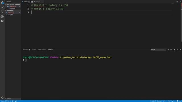 File I/O : Exercise 1 смотреть онлайн