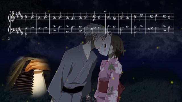 Hotarubi no Mori e - Kanakana Shigure (Piano Cover & Sheet Music) смотреть онлайн
