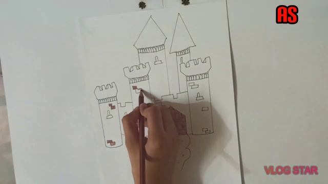 Castle Sketch | Castle Drawing with pencil colours смотреть онлайн