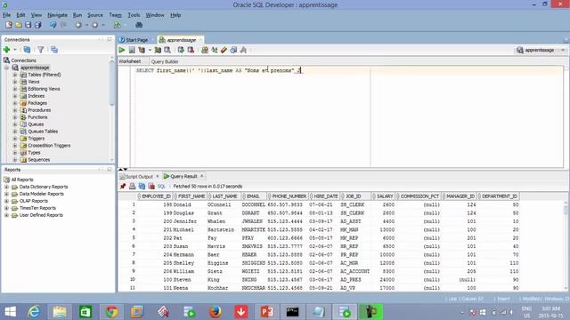 Administration de base de données Oracle 11 La notion de Litéral смотреть онлайн