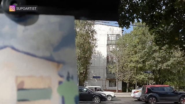 Рисунок гуашью пятиэтажка. Городской пейзаж с натуры. смотреть онлайн