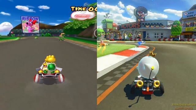 Mario Kart 8 Deluxe - All Retro Tracks Comparison (Switch Vs Original)