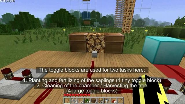 Minecraft: Got Wood ? - Tutorial for automated farming with Toggle Blocks mod смотреть онлайн