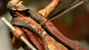 Этапы росписи оловянной миниатюры. Historical miniature painting process.