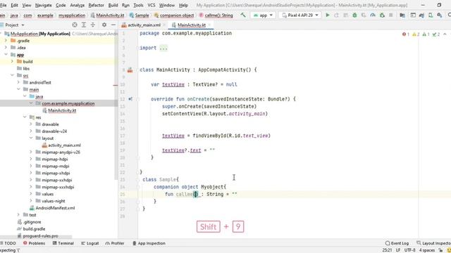 Companion object in kotlin | Replacement of java static keyword in kotlin. #kotlin 9 program. смотреть онлайн