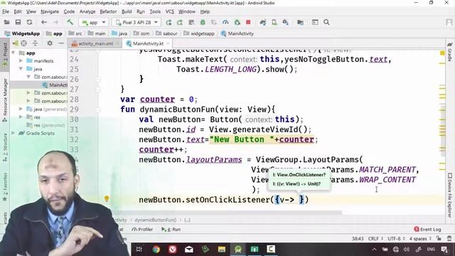 36 Android Kotlin WidgetsApp Working With Buttons and Create Dynamic Widgets смотреть онлайн
