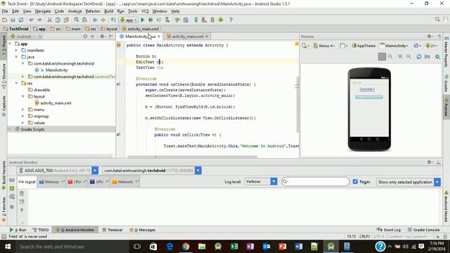 Lesson 10 (Android Studio) Setup EditText and TextView Objects into Java Class смотреть онлайн