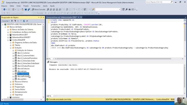 Como criar View no SQL e executar no power BI смотреть онлайн