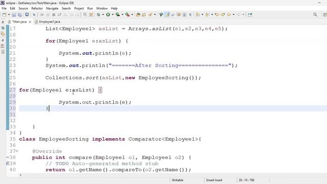 Employee details sorting based on name || Java Interview Questions || Gunji Ashok смотреть онлайн