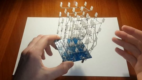 Светодиодный 3D куб. 3D LED Cube. Посылка из Китая с Aliexpress