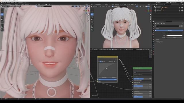Blender - Turn a 2D concept into Beautiful 3D Girl with Blender - Free software смотреть онлайн