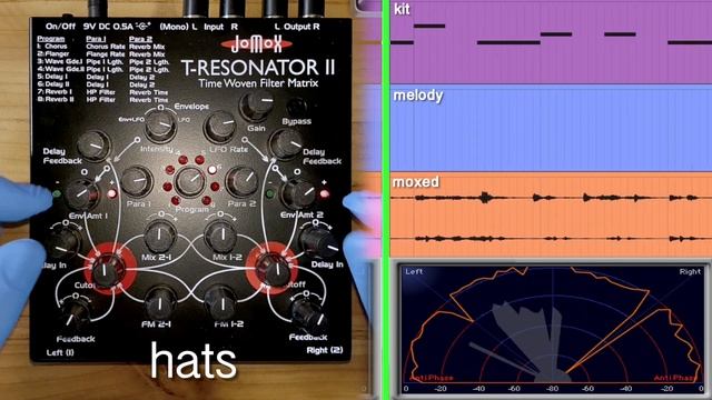 Demo - JoMoX T-Resonator MKII | PreSonus BlueMAX | Stereo Analog Filter Matrix | Delay *No Talking*