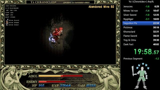 Ys I (Chronicles+) Any% Speedrun 39:43 RTA смотреть онлайн