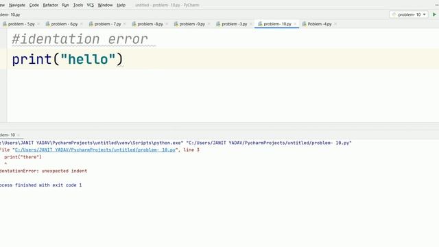 identation error in python (part-6) смотреть онлайн